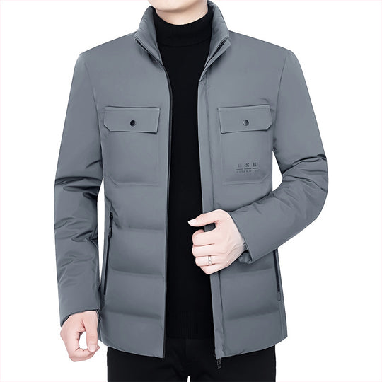 Herren Thermisch gepolsterte Cityjacke mit Stehkragen und Brustklappen Shop Nory