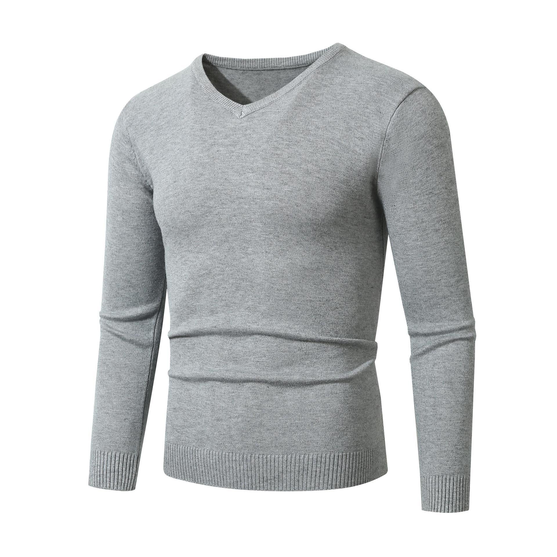 Herren V-Ausschnitt Pullover aus hochwertiger Baumwolle