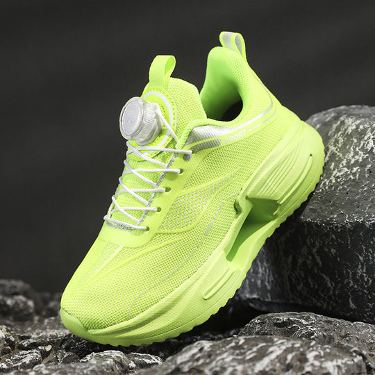Damen Sportliche Mesh-Laufsneaker mit Drehverschluss und gedämpfter Plateausohle Shopy Nory