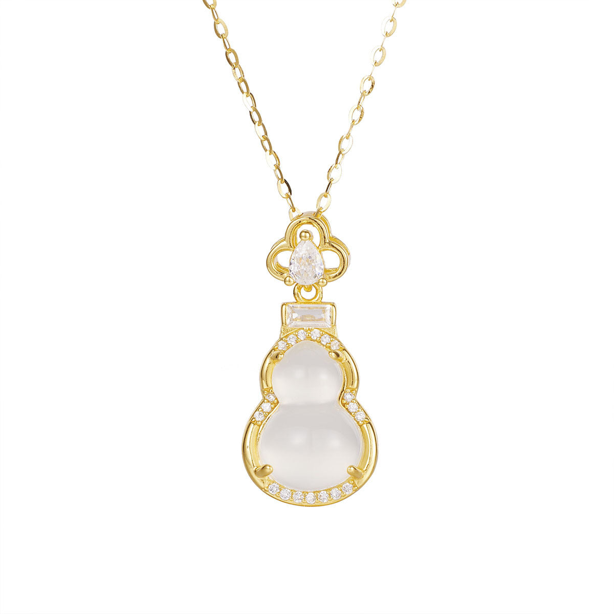 Damen Halskette mit exquisitem Buddha-Anhänger und funkelnden Zirkonia Shop Nory