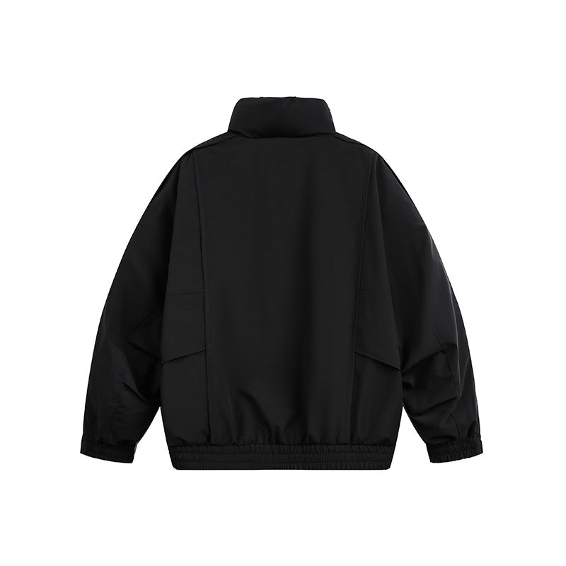 Herren Leichte Winddichte Urban-Utility Bomberjacke mit Stehkragen und elastischem Saum Shop Nory