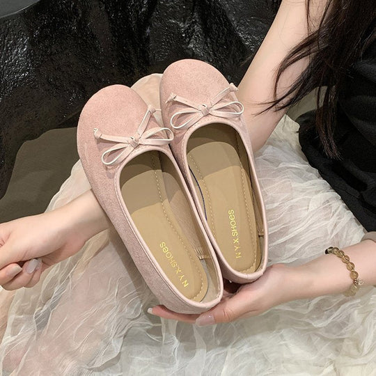 Damen Ballerinas mit feiner Schleifenapplikation