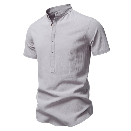 Herren Kurzarm Henley-Shirt mit praktischer Knopfleiste und modernem Design