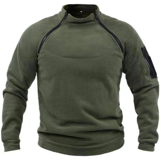Herren Utility-Sweatshirt mit Schulter-Reißverschlüssen und Ärmeltasche Shop Nory