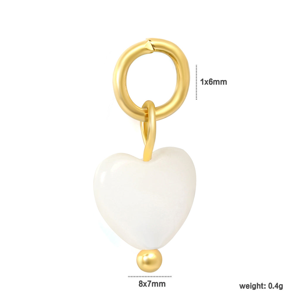 Damen Anhänger mit natürlichem Stein und goldenem Akzent Shop Nory