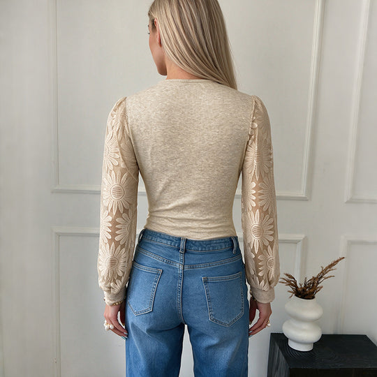 Damen Eleganter Body mit Spitzendetails Shop Nory