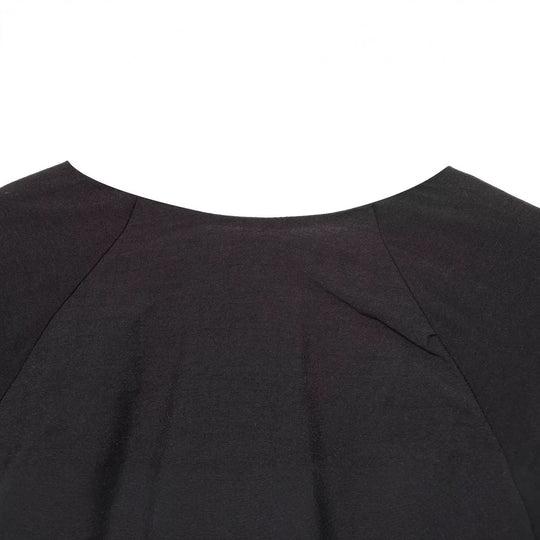 Damen Kurzkleid mit tiefem V‑Ausschnitt, Empire‑Taillenband und weiten Ballonärmeln Shop Nory