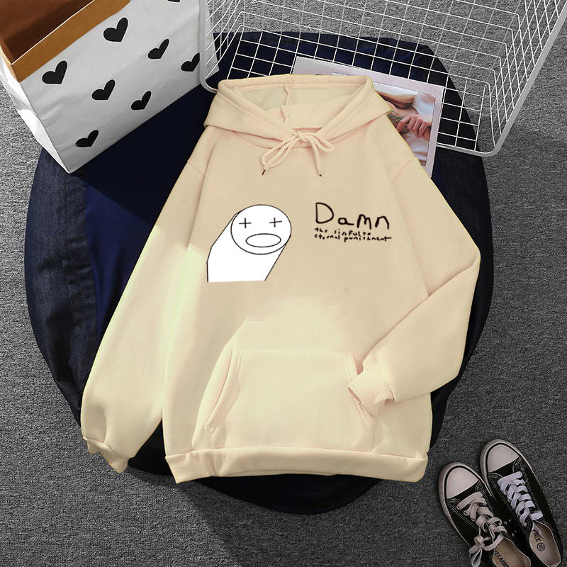 Unisex nan oversized Kapuzenpullover mit minimalistischem Frontprint und Kängurutasche Shop Nory