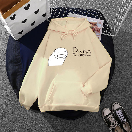 Unisex nan oversized Kapuzenpullover mit minimalistischem Frontprint und Kängurutasche Shop Nory