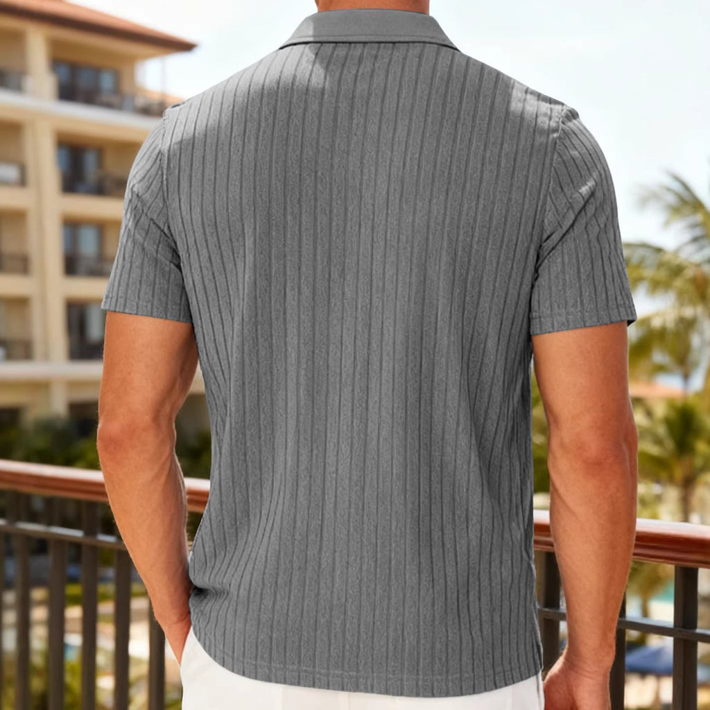 Herren Poloshirt mit strukturiertem Muster