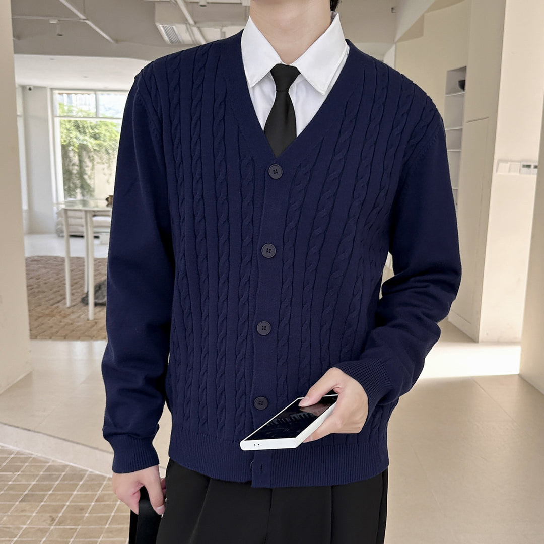 Herren Strickjacke mit Kabelmuster Shop Nory