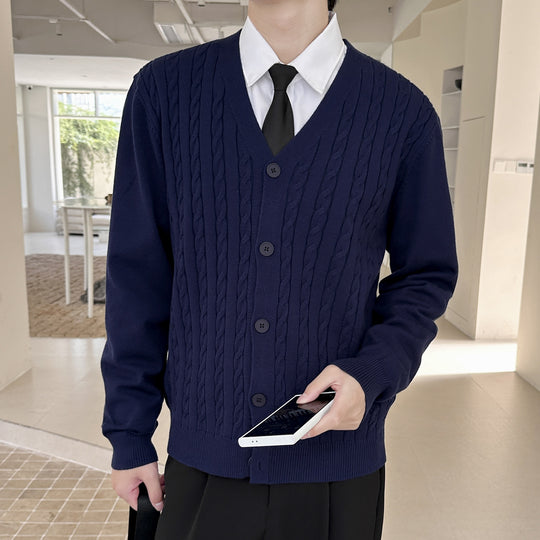 Herren Strickjacke mit Kabelmuster Shop Nory