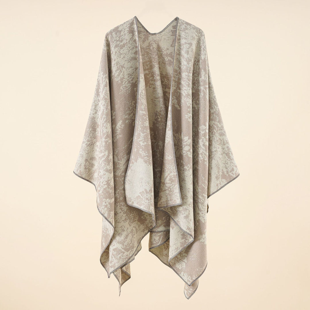 Damen Jacquard-Umhang mit floraler Strukturwebung und offenem Kimono-Fall Shop Nory