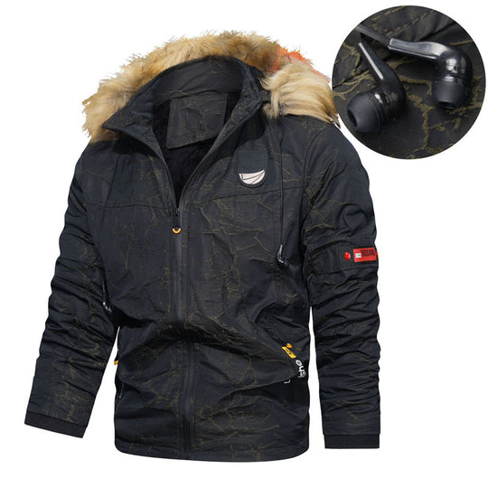 Herren Thermoisolierter Parka im Utility‑Stil mit Kunstfellkapuze und wattierter Innenlage Shop Nory