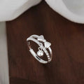 Damen filigraner Ring mit verspieltem Schleifen- und Glöckchen-Design Shop Nory