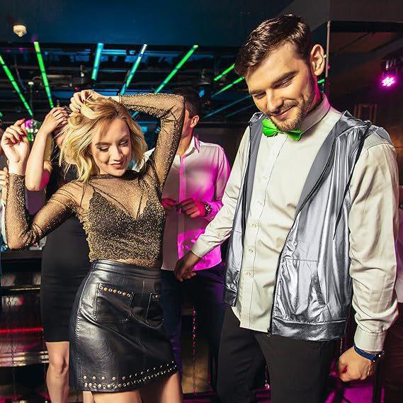Herren Kapuzenweste mit glänzendem Obermaterial und praktischen Taschen