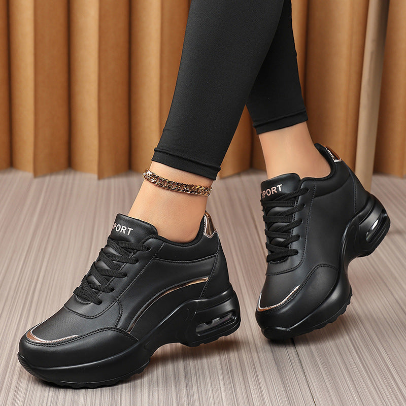 Damen Chunky-Sneaker mit Luftkissensohle und Metallic-Details Shop Nory