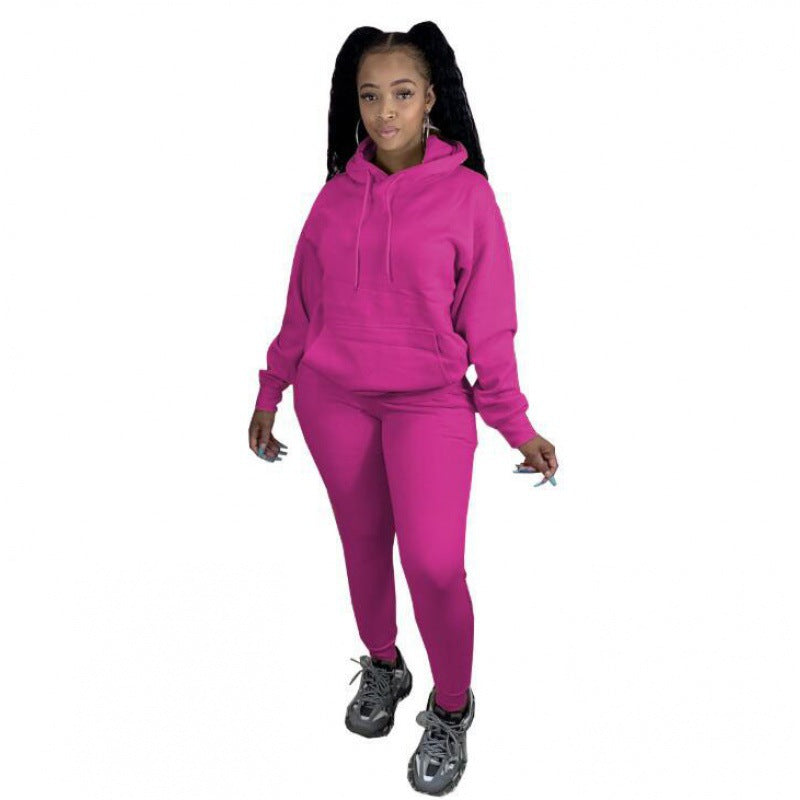 Damen Zweiteiliges Freizeitset mit Oversize Kapuzenpullover und Leggings mit hohem Bund, schmaler Passform Shop Nory