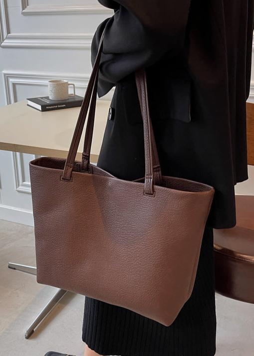 Geräumige Damen Schultertasche Aus Weichem Leder