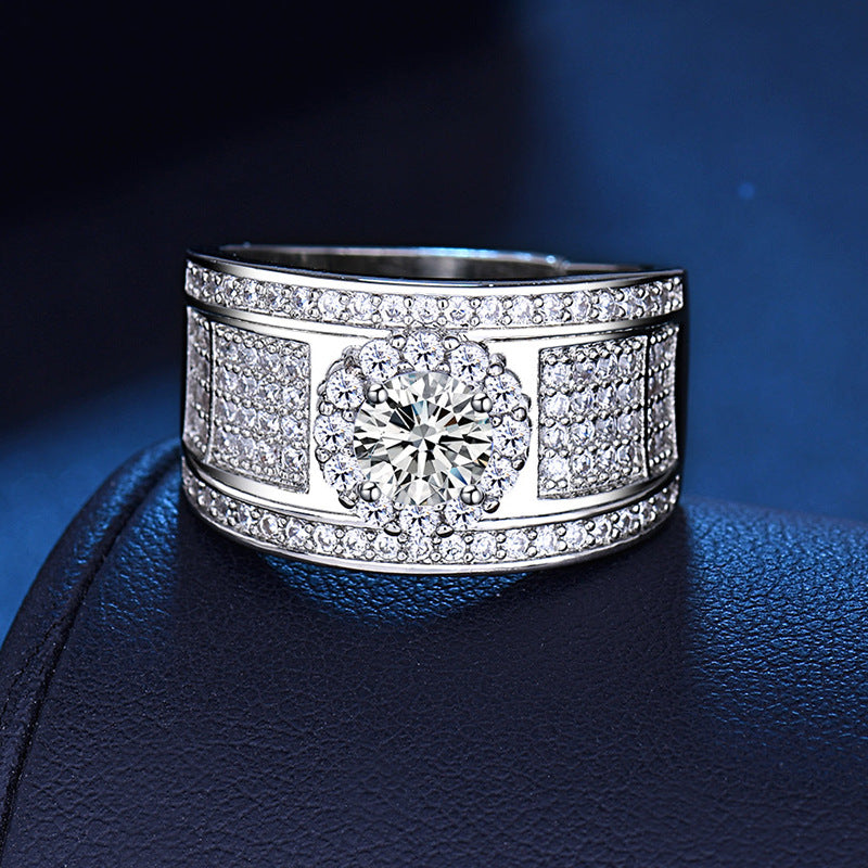 Damenring mit elegantem, glitzerndem Zirkonia-Besatz Shop Nory