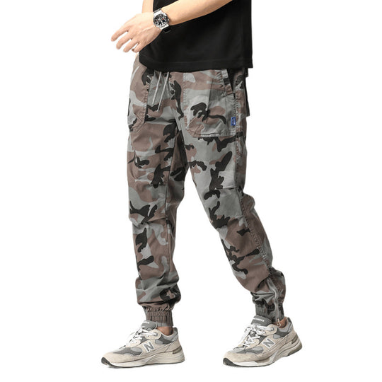 Herren Cargohose im Jogger-Stil mit Camouflage, elastischen Bündchen und Multifachtaschen Shop Nory