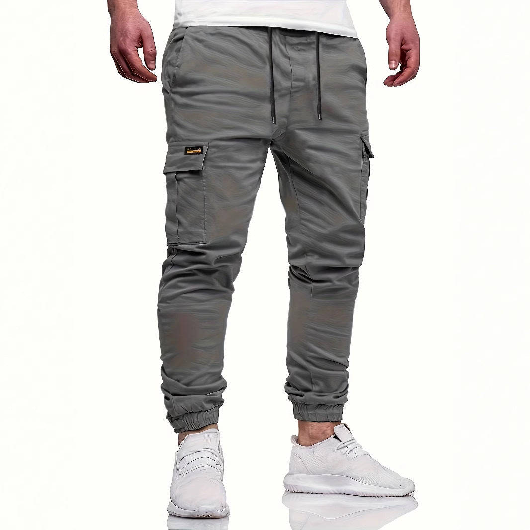 Herren Slim‑Tapered Utility‑Cargohose im Joggerstil mit Klapp- und Reißverschlusstaschen Shop Nory