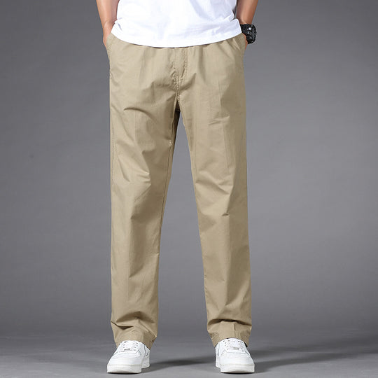 Herren Legere Relaxed-Fit Chinohose aus Baumwollmix mit elastischem Bund Shop Nory