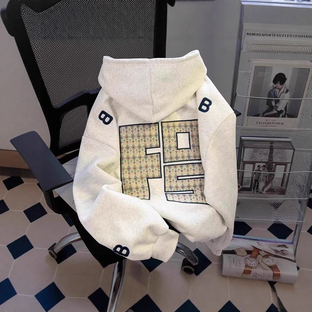 Unisex Urbaner Kapuzenpullover mit großem Druck Shop Nory