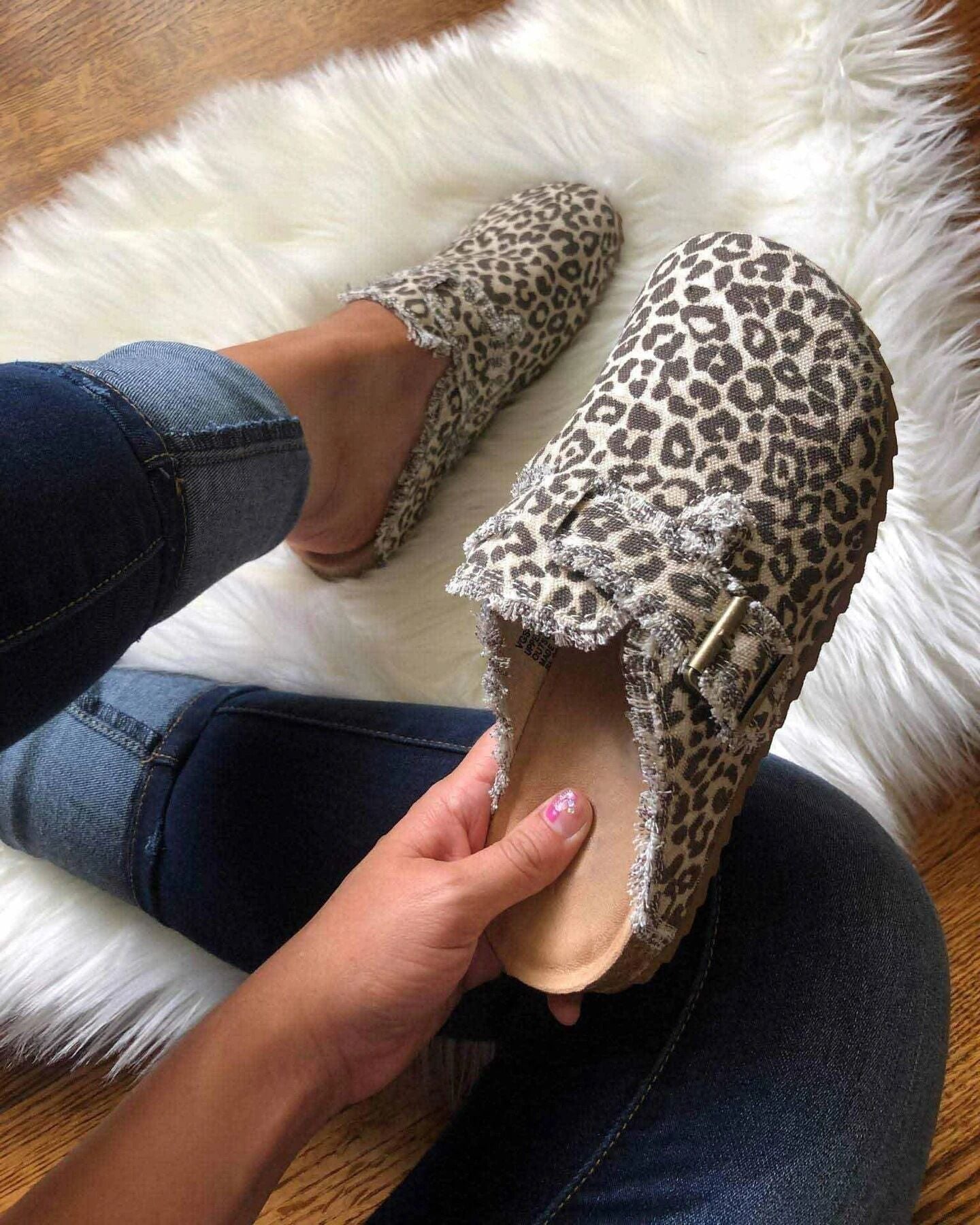 Damen Clogs mit lässigem Camouflage-Design und weichem Fußbett