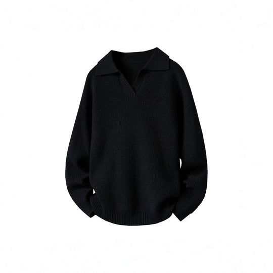 Damen Oversized Pullover mit Kragen Shop Nory
