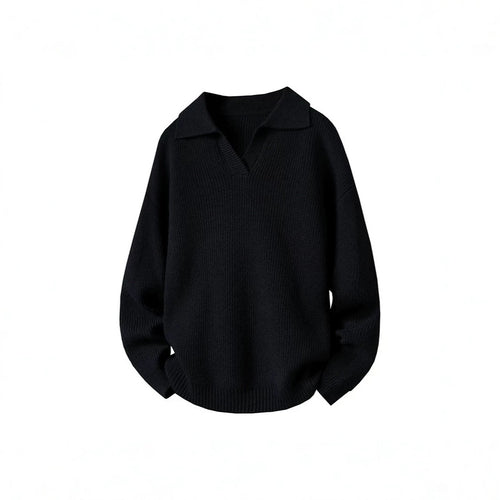 Damen Oversized Pullover mit Kragen Shop Nory