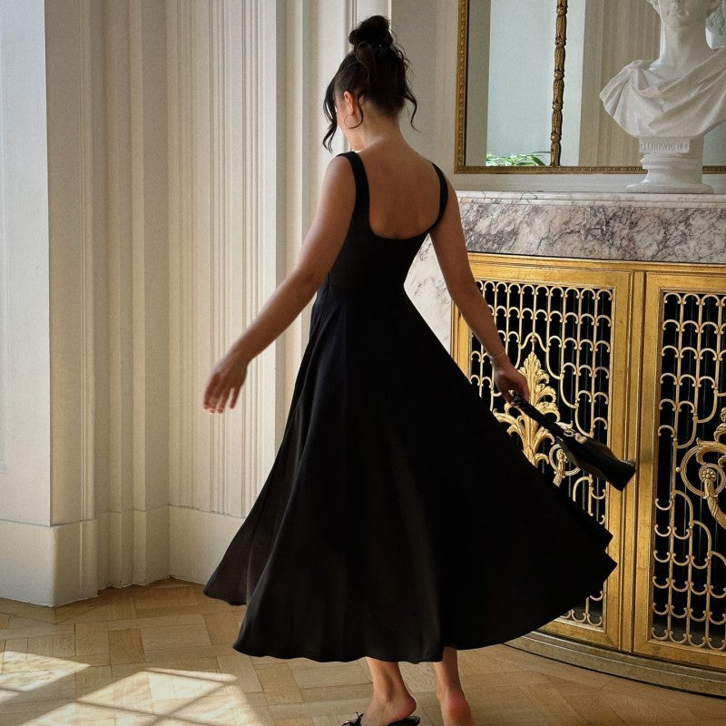 Maxikleid A-Linie mit quadratischem Ausschnitt