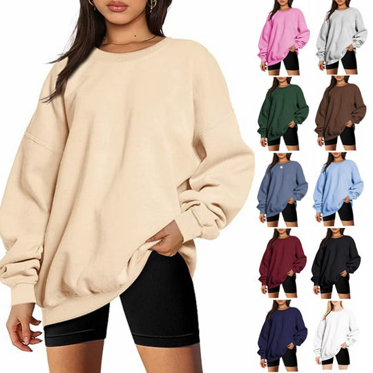 Damen nan Oversize-Sweater mit tiefem Schulterfall und gerippten Bündchen Shop Nory