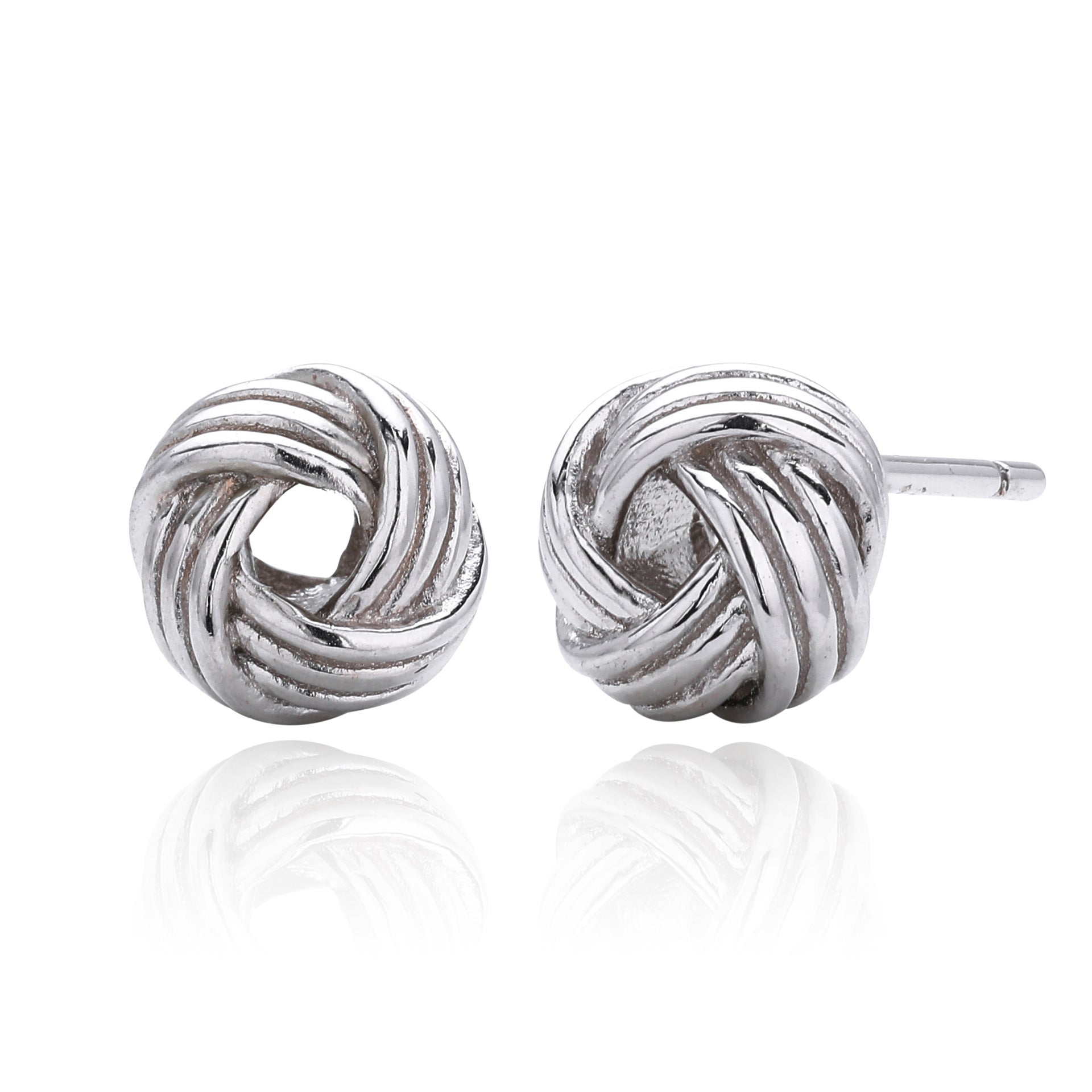 Damen Ohrstecker mit zeitgemäßem Knoten-Design aus hochwertigem 925 Sterling Silber Shop Nory