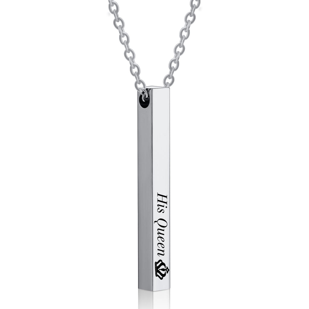 Damen Halskette mit gravierbarem, personalisiertem Anhänger aus hochwertigem Edelstahl Shop Nory