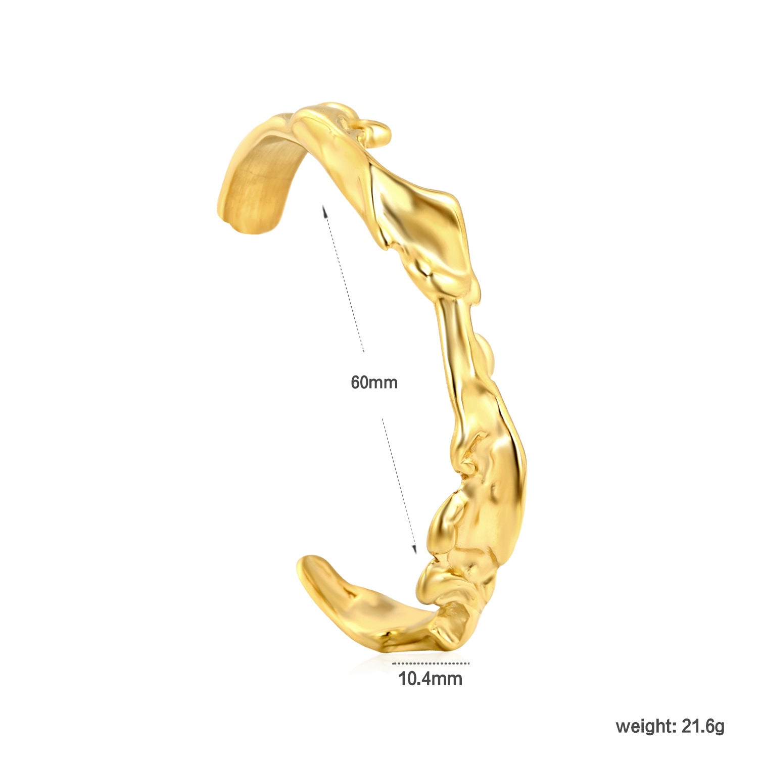 Damen Armreif mit geschwungenem Design und hochwertiger Goldbeschichtung Shop Nory
