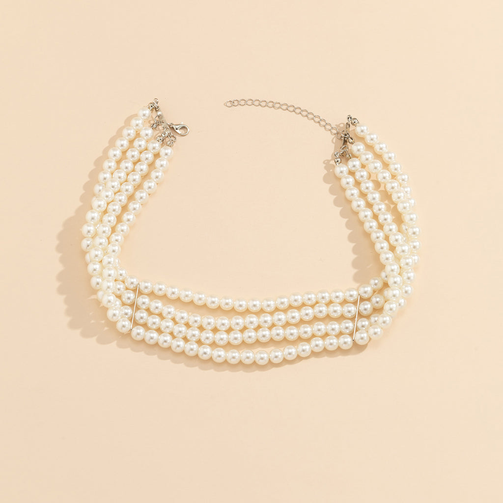 Damen Perlcollier mit mehrlagigem Design Shop Nory