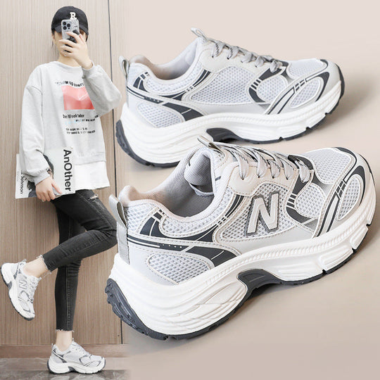 Damen Sportliche Laufschuhe mit atmungsaktivem Mesh-Obermaterial und dämpfender Sohle Shopnory