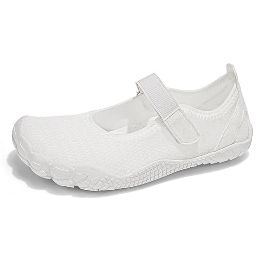 Damen Leichter Strick-Mary-Jane-Slipper mit Klettverschluss und flexibler Barfußsohle Shop Nory