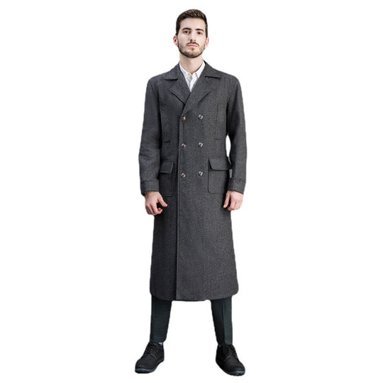 Herren Doppelreihiger Mantel Shop Nory