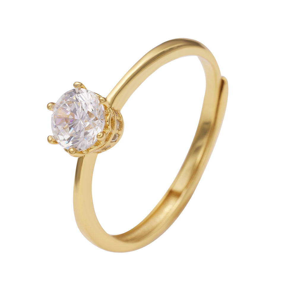 Damen Solitaire-Ring mit exquisite Diamantbesatz Shop Nory