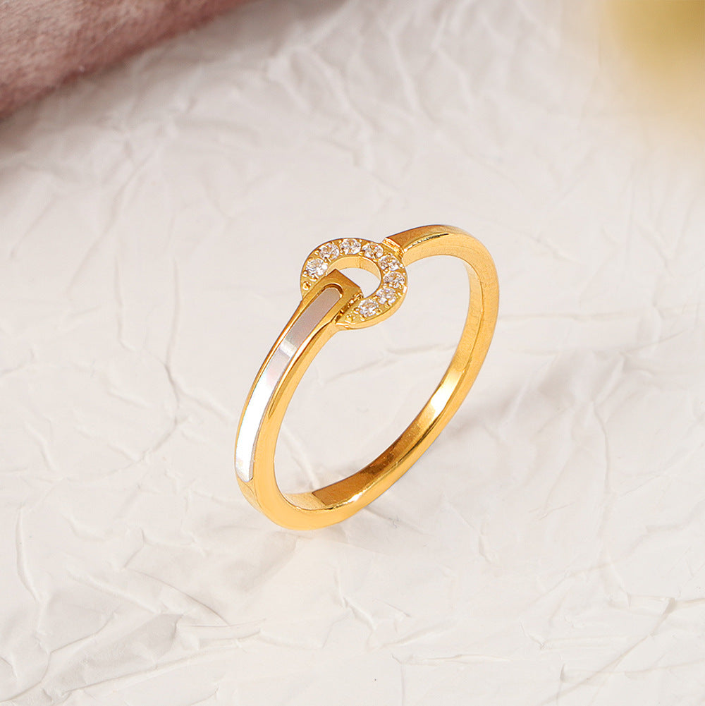 Damen filigraner Ring mit glitzerndem Zirkonia und elegantem Design Shop Nory