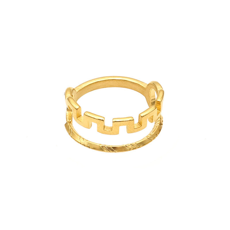 Damen Offener Ring mit strukturiertem Design Shop Nory