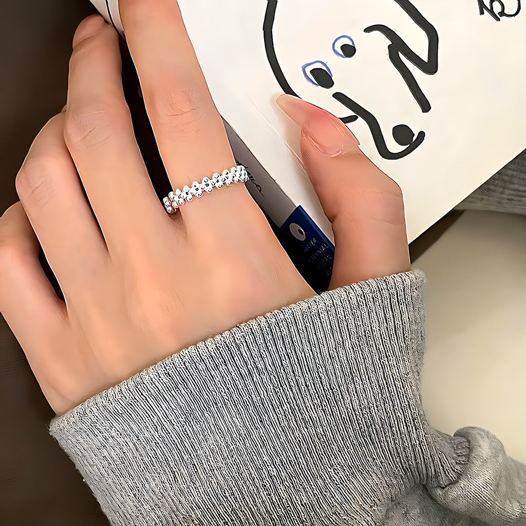 Damen Ring mit verspieltem Perlenmuster Shop Nory