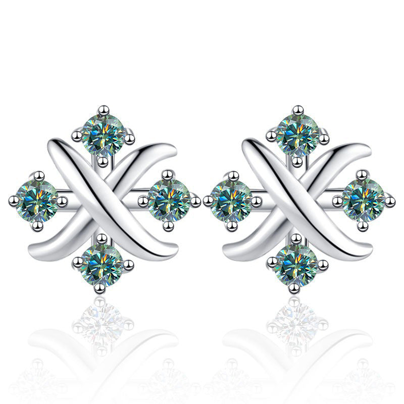 Damen Funkelnde Ohrstecker mit elegantem Kristall-Design Shop Nory