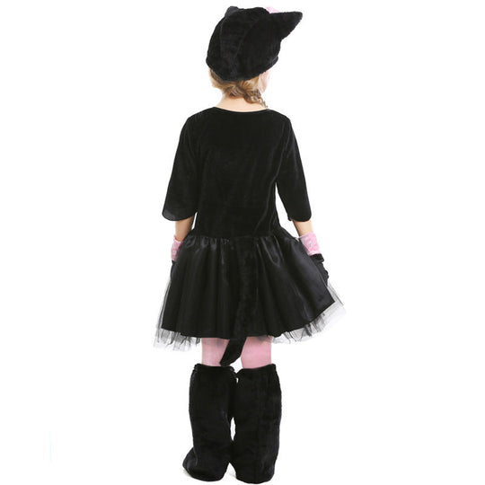 Mädchen Katzenkostüm mit Schwanz und weichem Plüsch Shop Nory