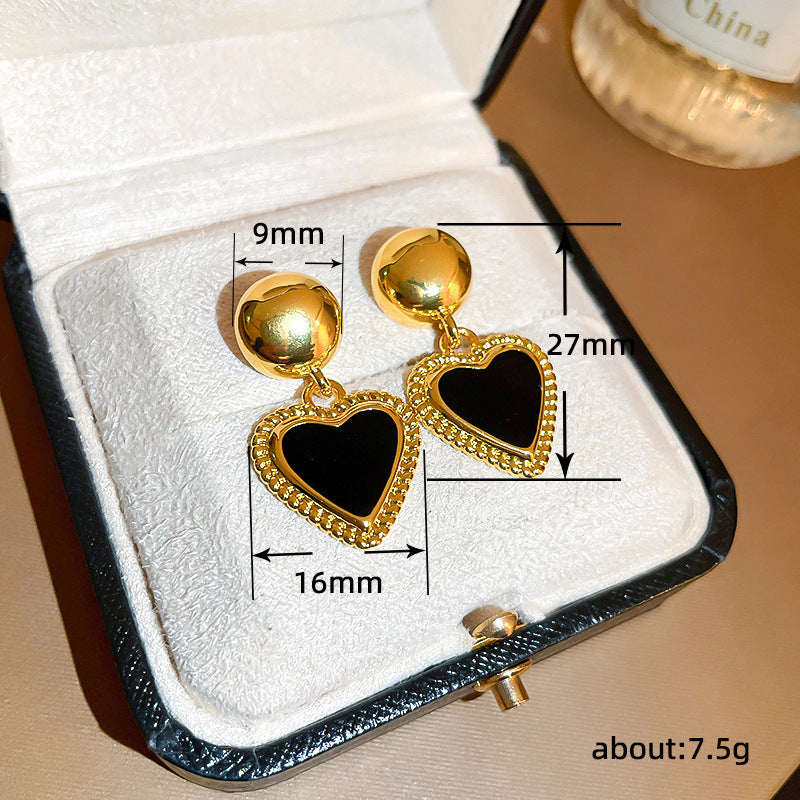 Damen Ohrringe mit elegantem Herzanhänger Shop Nory