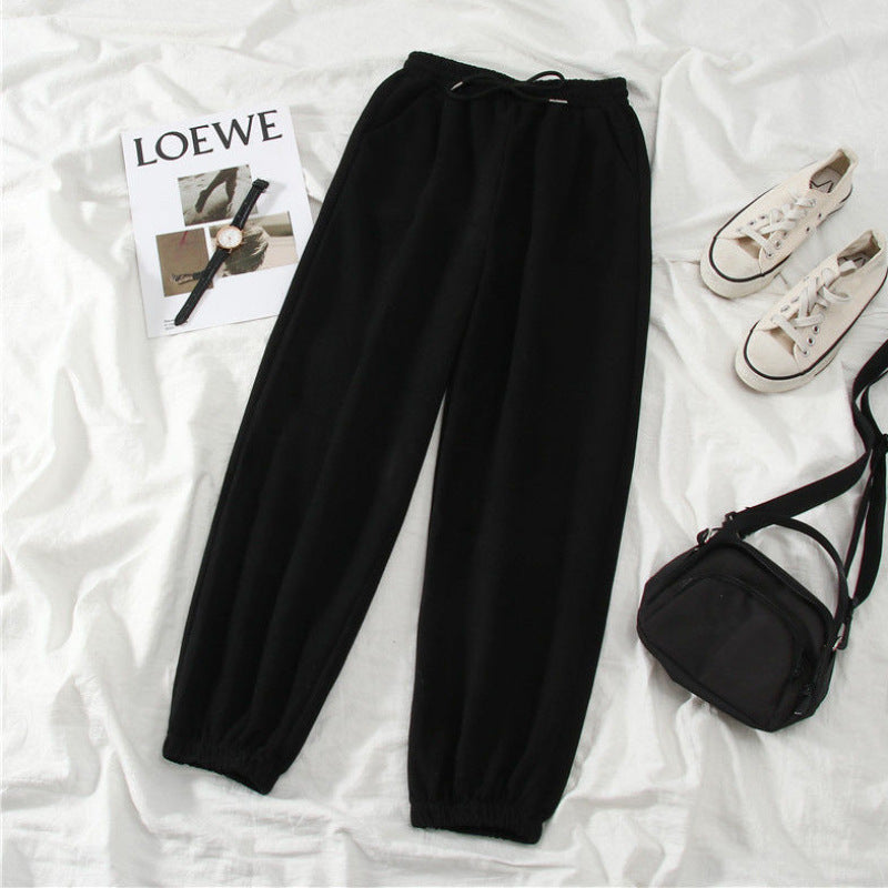 Unisex nan lässige Jogginghose mit elastischem Bund und Kordelzug, weiches Fleece-Innenfutter, geräumige Hosentaschen Shop Nory
