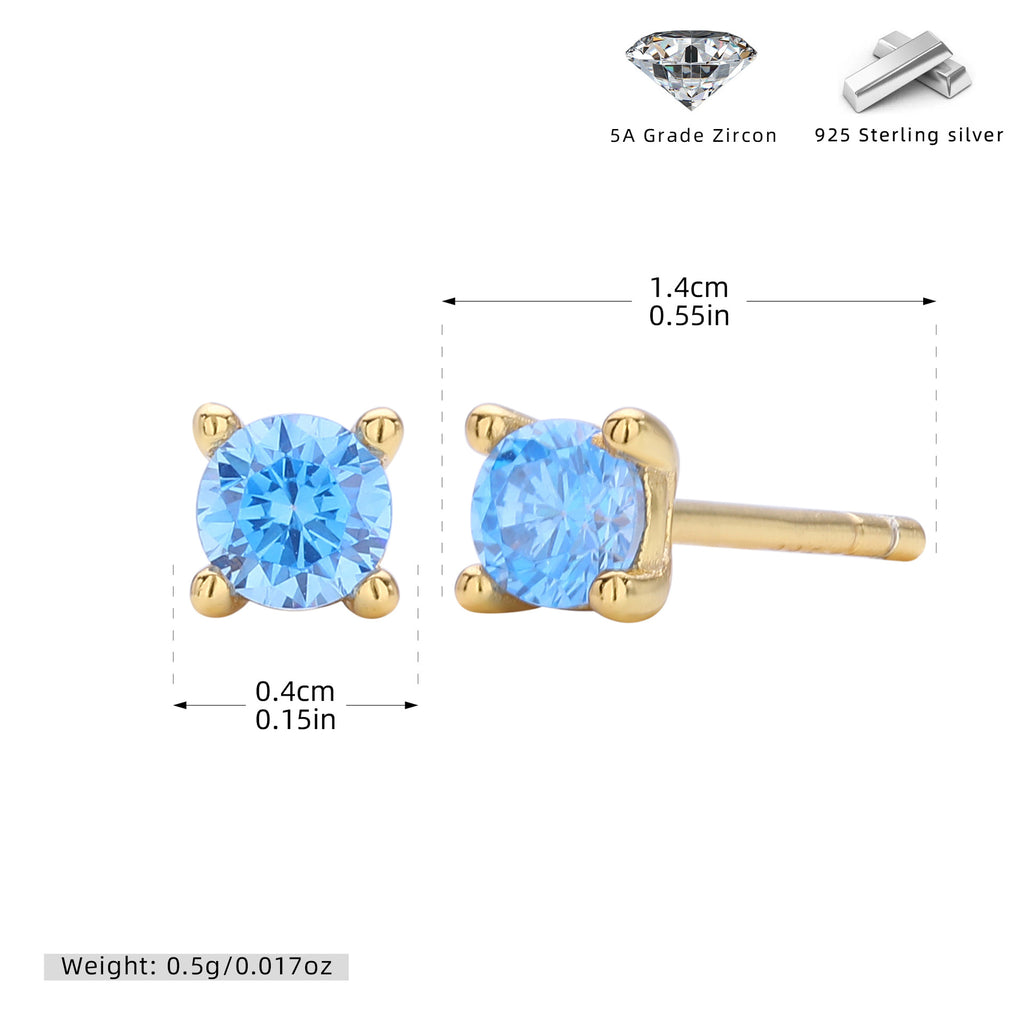 Damen Ohrstecker mit funkelndem Zirkon und hochwertiger 925er Sterlingsilberfassung Shop Nory