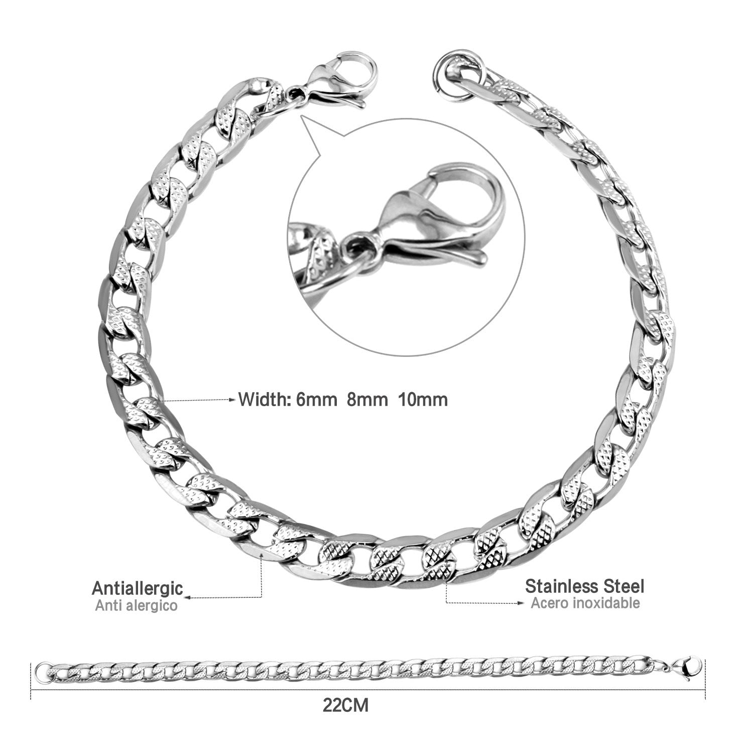 Damen Edelstahl Armband mit goldplattierten Akzenten Shop Nory